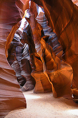 USA, Arizona, Colorado Plateau,Glen Canyon, Sandsteinformationen im Upper Antelope Canyon