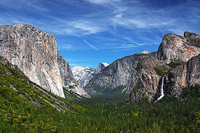 USA, Kalifornien, Sierra Nevada,Yosemite National Park, Am Aussichtspunkt Tunnel View