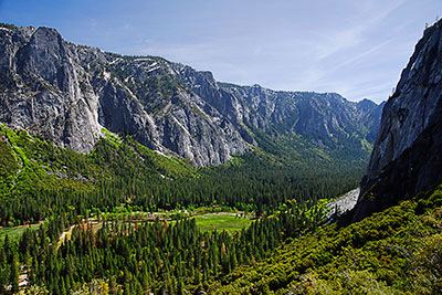 USA, Kalifornien, Sierra Nevada,Yosemite National Park, Blick vom Columbia Rock in das vordere Yosemite Valley