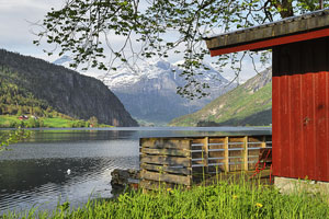 Norwegen, Sogn Og Fjordane, Sogn Og Fjordane, Campingplatz Mindresunde am Strynsvatnet