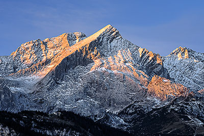 Deutschland, Bayern, Bayerische Alpen,Zugspitzregion, Blick vom Wank zur Alpspitze (2628 m)