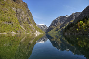 Reisebericht Norwegen, Region Fjordnorwegen, Der 200 km lange Sognefjord mit seinen zahlreichen Seitenarmen
