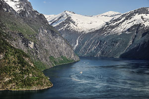Norwegen, More Og Romsdal, More Og Romsdal, Aussichtspunkt nördlich von Hellesylt mit Blick auf den Geirangerfjord