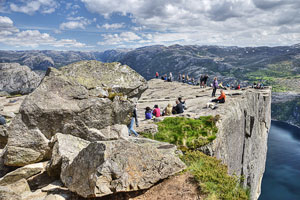 Norwegen, Rogaland, Rogaland, Am Preikestolen (597 m)