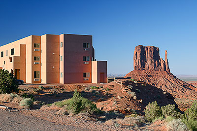 USA, Arizona, Colorado Plateau,Monument Valley, Aussichtspunkt hinter dem The View Hotel mit Blick ins Valley