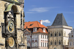 Tschechien, Unbekannt, Prag und Umgebung, Die Sonnenuhr am Altstädter Rathausturm