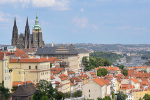 Tschechien, Unbekannt, Prag und Umgebung, Ausblick vom Kloster Strahov zum Hradschin