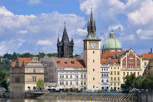 Tschechien, Unbekannt, Prag und Umgebung, Der Smetana-Kai aus Richtung Sueden