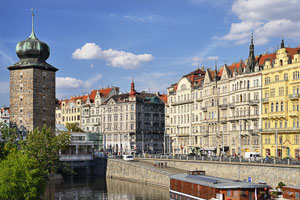 Tschechien, Unbekannt, Prag und Umgebung, Bürgerhäuser an der Slawischen Insel
