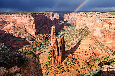 USA, Arizona, Colorado Plateau,Canyon De Chelly, Spider Rock Overlook am South Rim