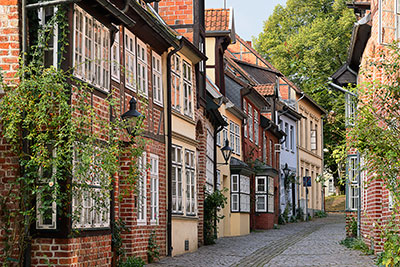 Deutschland, Niedersachsen, Lüneburger Heide, Häuser in der Altstadt "Auf dem Meere"