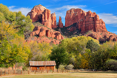 USA, Arizona, Verde Valley, Herbststimmung am Cathedral Rock