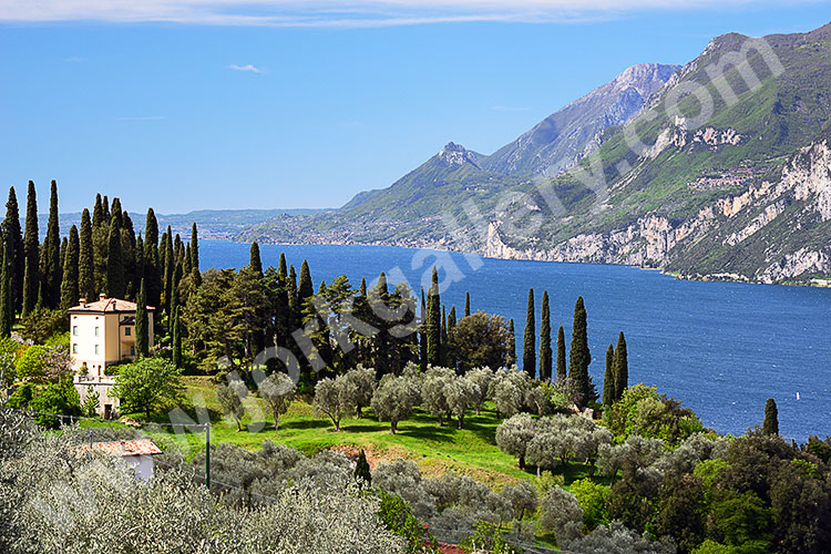 Italien, Veneto, Gardasee, Auf der Via Panoramica mit Blick nach Süden