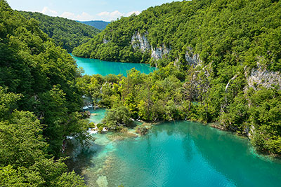 Kroatien, Mittelkroatien, Mittelkroatien, Blick auf die Seen Milanovac und Gavanovac
