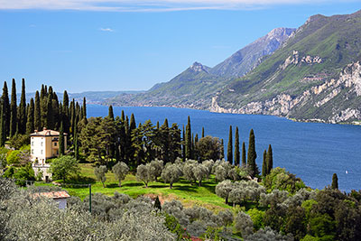 Italien, Veneto, Gardasee, Auf der Via Panoramica mit Blick nach Süden
