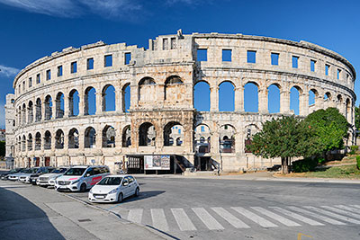 Kroatien, Istrien, Istrien, Das Amphitheater östlich des historischen Stadtzentrums