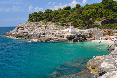 Kroatien, Istrien, Istrien, Badebuchten im Verudela Beach Resort