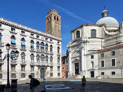 Italien, Veneto, Golf von Venedig, Campo di San Geremia mit Palazzo Labia und Kirche San Geremia