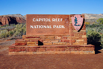 USA, Utah, Colorado Plateau,Capitol Reef National Park, Osteingang zum Capitol Reef National Park