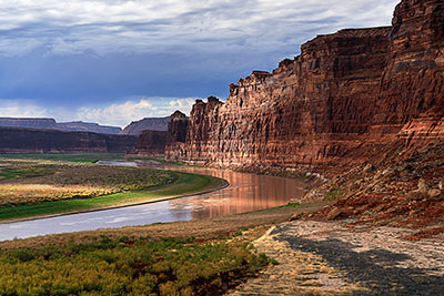 USA, Utah, Colorado Plateau,Glen Canyon, Am Parkplatz Glencove an der Utah State Route 95 mit Blick zum Colorado River und zum Narrow Canyon