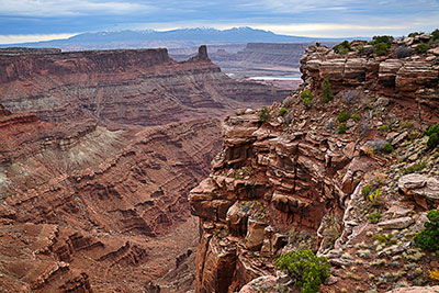 USA, Utah, Colorado Plateau,Dead Horse Point, Blick von der Aussichtsplattform am Visitor Center des Dead Horse Point State Parks in Richtung Osten