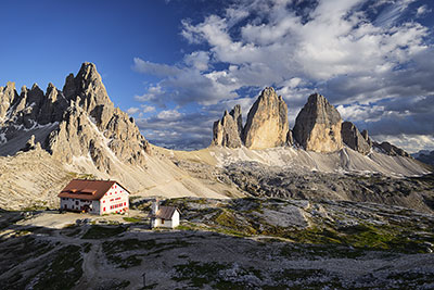 Reisebericht Italien; Region Dolomiten; Wanderung an den Drei Zinnen über den Paternsattel zur Dreizinnenhütte