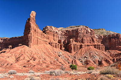 USA, Utah, Colorado Plateau,Capitol Reef National Park, Chimney Rock an den Mummy Cliffs
