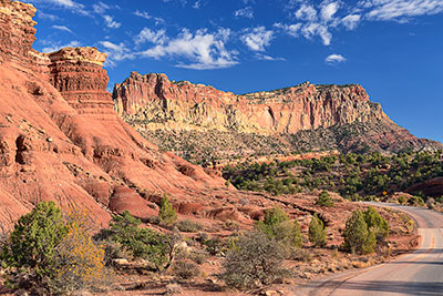 USA, Utah, Colorado Plateau,Capitol Reef National Park, Waterpocket Fold am Scenic Drive mit Blick in Richtung Süden