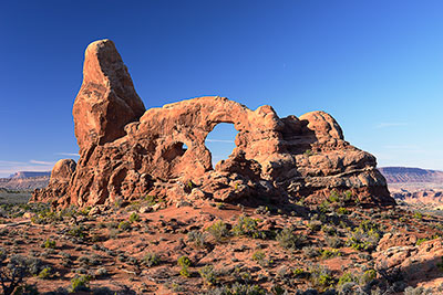 USA, Utah, Colorado Plateau,Arches National Park, Turret Arch an der Windows Section