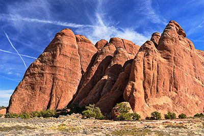 USA, Utah, Colorado Plateau,Arches National Park, Sandsteinfelsen am Broken Arch Trail