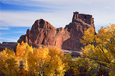 USA, Utah, Colorado Plateau,Arches National Park, Herbststimmung am Courthouse Wash