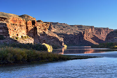 USA, Utah, Colorado Plateau,Castle Valley, Colorado River am Scenic Byway 128 in der Nähe des Icebox Canyons