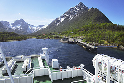 Norwegen, Nordland, Lofoten, Auf der Fähre nach Melbu über den Hadselfjord
