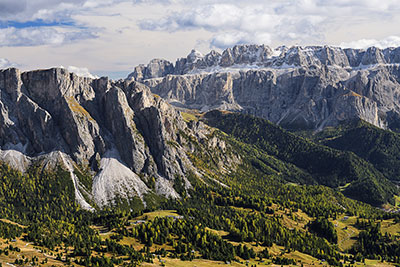Italien, Trentino-Südtirol, Dolomiten,Grödner Tal, Auf der Seceda mit Blick zur Sellagruppe