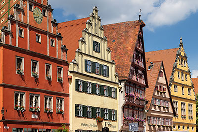 Deutschland, Bayern, Mittelfranken, Historische Gebäude am Weinmarkt