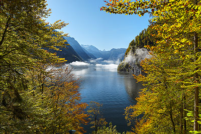 Deutschland, Bayern, Bayerische Alpen,Berchtesgadener Land, Herbststimmung am Malerwinkel