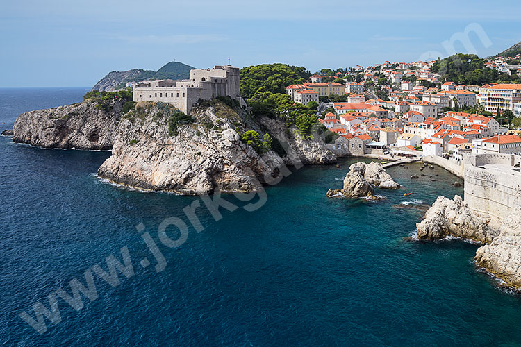 Kroatien, Dubrovnik-Neretva, Dalmatien,Süddalmatien, Blick zur Festung Lovrijenac