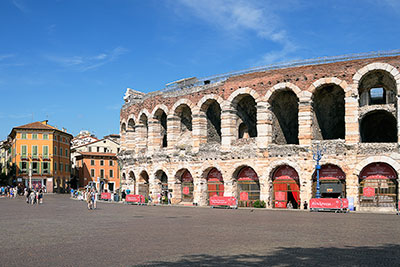 Fotogalerie Italien, Veneto, Verona und Umgebung, Arena di Verona an der Piazza Bra