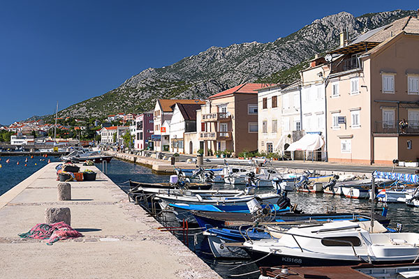 Kroatien, Primorje-Gorski kotar, Kvarner Bucht, Malerischer Hafen