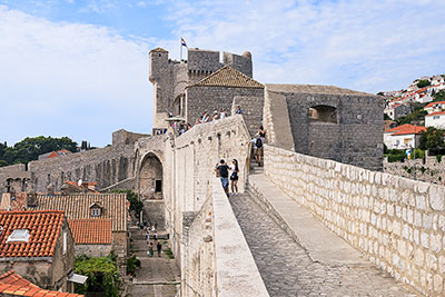 Kroatien, Dubrovnik-Neretva, Dalmatien,Süddalmatien, Festung Minceta am höchsten Punkt der Stadtmauer