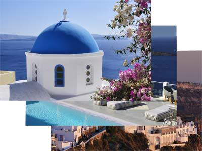 Bildschirmschoner Griechenland, Thema "Griechische Kykladen Mykonos und Santorin"