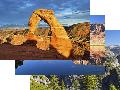 Screen saver USA, subject "National Parks in the West of the USA"