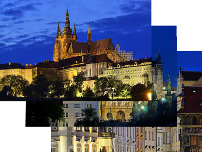 Bildschirmschoner, Tschechien, Die Goldene Stadt Prag zur Blauen Stunde