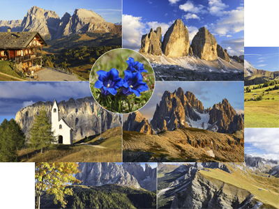 E-Postkarten, Italien, Italien, region Südtirol, Dolomiten