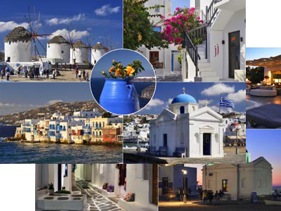 E-Postkarten, Griechenland, Griechenland, region Kykladen, Mykonos